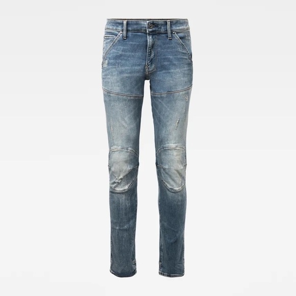 G Star Raw 5620 3D Skinny Jeans | Men’s Sz 31W/32L | let blue distressed - Picture 2 of 5